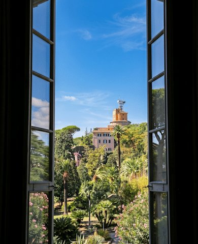 view from the Vatican Museum windows