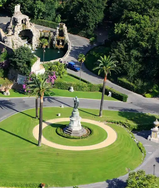 aerial view of vatican gardens